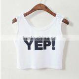 2015 New Arrival Design Your Own Printing Sexy Young Lady Short Tank Top thumbnail-4