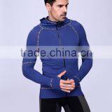 Custom Compression t Shirt Hoodie Sports Mens Seamless Gym t Shirt thumbnail-1