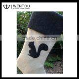 Fashion Personalized Burlap Cute Christmas Stocking thumbnail-4