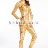 2015 Walson Lady Sexy Yellow Thick Lingerie Latex Rubber Pvc Costume 2 Way Zip thumbnail-3