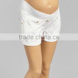 New Arrivals Maternity Shorts With White Crisscross-Waist Under-Belly Maternity Shorts Women Wear WP80817-13