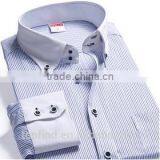 Latest Shirt Designs for Men 2015 Long Sleeve Stripe Casual Business Man Shirt thumbnail-1