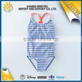 New Design Custom Wholesale Cute Stripe Children Swimsuit Girls thumbnail-1