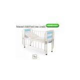 Single Crank Handle Children Hospital Adjustable Medical Beds Lift, Lockable Wheels thumbnail-1