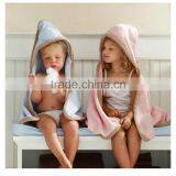 100% Cotton Velour Printed Plain Hooded Poncho Towels for Kids