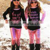 Hot Sale Cute Little Gril Pritingr Uffle Boutique Dress thumbnail-3