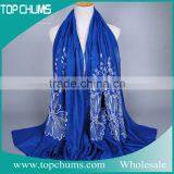 Wholesale Embroidery Floral Women Scarf Pashmina thumbnail-3