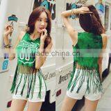 Custom Ladies Sleeveless Sports Wear Sexy Tank Tops Clubwear For Women Tassels For Garments thumbnail-2
