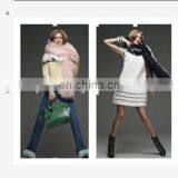 Mongolian Lamb Fur Scarf Bicolor Scarf thumbnail-1