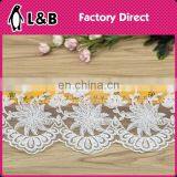 2016 Manufacturer Flower Designs Embroideried Ivory Bridal Lace Trimmings,embroidered Bridal Lace Trim thumbnail-5