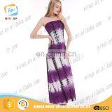 Wholesale Professional Design Purple White off Shoulder Tall Tube Women Sexy Dress With Side Slip thumbnail-3