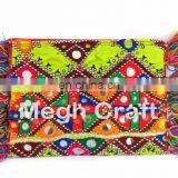 Tribal Vintage Patchwork Cotton Wallet- Handmade Patchwork Clutch Purse-Indian Embroidery Clutch Purse thumbnail-4