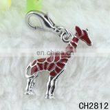 New Trendy Metal Enamel Giraffe Pendants Charms