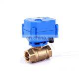 2 Way Mini Electric Actuator Control Valve Brass CR01two Wires DC12V 1/2" NPT Motorized Ball Valve thumbnail-1