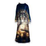 Amazon Hot Sale Wearable Blanket With Sleeves Arms Super Soft Warm Comfy Large Fleece Plush Sleeved TV Throws Wrap Robe Blanket thumbnail-5