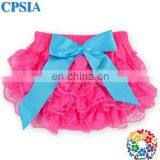 Wholesale Baby Ruffled Bloomers Lace Baby Girl Bloomers,solid Color Baby Diaper Cover thumbnail-2