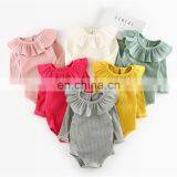 Infants & Toddler Clothes Rib Cotton Ruffle Princess Baby Girls Romper thumbnail-1