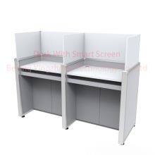 Height-adjustable Computer Desk Workstation Lifting Hidden Screen Language Lab Table Anti-disturb Cubicle Partiton Study Carrel Dividers thumbnail-5
