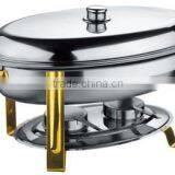 Hot Sale Stainless Steel Gold-plated Roll Top Buffet Chafer for Hotel thumbnail-2