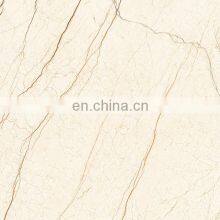 Full Body Marble Style Polished Porcelain Floor Tile Beige 800x800mm thumbnail-2