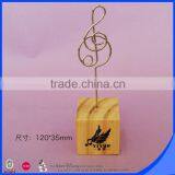Music Note Wire Clip Square Wood Base Picture Holder thumbnail-4
