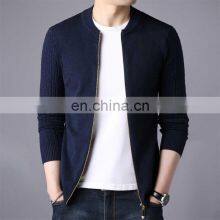Factory Wholesale Spring and Autumn New Men's Knitted Cardigan Fashion Slim-fit Stand Collar Sweater thumbnail-5