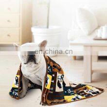 Luxury Recycled Travel Portable Pink Outdoor Car Soft Calming Customised Bed Dog Pet Blanket thumbnail-3
