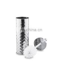 Stainless Steel Embossing High Quality Pedal Trash Can and Standard Trash Can With Toilet Brush Garbage Can thumbnail-5