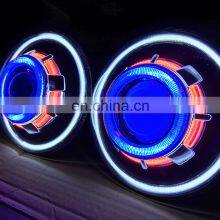 Lantsun 7 Inches LED Headlight/HID Starry Headlights With Devil Demon Eye and Led Angel Halo for JEEP JK 8 Color thumbnail-3