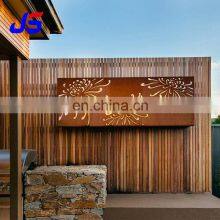 Corten Steel Garden Screen Laser Cut Outdoor Garden Privacy Art Metal Screens Panels Decorative Sheet Metal Panels Fence thumbnail-4