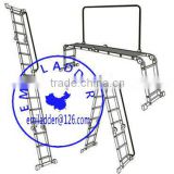 ARTICULATED ALUMINIUM 3X4 SAFETY LADDER WITH RAILS