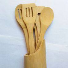 Bamboo Utensil Set With Bamboo Holder Twinkle Bamboo Wood Manufacturer Wholelsale thumbnail-2