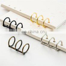 New Notebook 3 Binding Book Rings Desk Calendar Gold 3 Ring Binder Clip Folder Metal Loose Leaf Binder Ring With Spine thumbnail-3