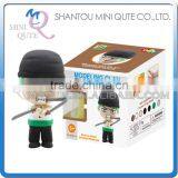 Mini Qute Bonnie Kawaii Boy Anime One Piece Zoro DIY Cartoon Model Building Block Plasticine Clay Educational Toy NO.BN9994-4