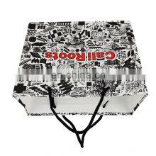 Custom Eco Friendly Luxury Brown White Stand up Kraft Clothing Packaging Paperbags With Logo Print