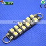 Topsale led car festoon f-42mm 12smd 1206 c5w license plate bulb