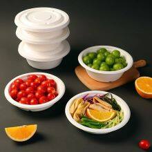 650ml Disposable Food Container Biodegradable Compostable Sugarcane Eco Friendly Round Soup Bowls (300/CS) thumbnail-3
