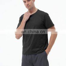 Ready To Ship Custom Logo Casual Loose Yoga Short Sleeve T-Shirt Plus Size Quick Dry Men's Gym Fitness Wear Workout Sports Shirt thumbnail-5
