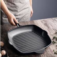 Custom Logo Square Nonstick Induction Frying Cast Iron Grill Pans 26/28cm With Samples Available thumbnail-4