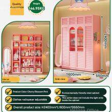 Paris Long-term Rental Apartment Metal Wardrobe | Durable Anti-Insect Steel Closet | HN Louvre Design for Ventilation thumbnail-2