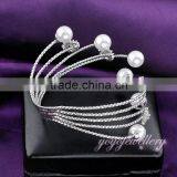 Latest Design Accessories for Women White Gold Plated Pearl Bangle thumbnail-4