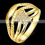 KZCR258 Fashion Brass Gold Plated Imitation Jewelry Ring