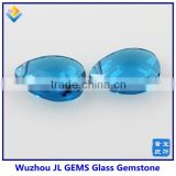 Synthetic Pear Sky Blue Crystal Glass Stone Double Facet Cut Glass Gemstone