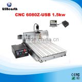mini cnc router USB port 8060Z-USB 1500W mini cnc milling machine for hard metal aluminum wooden working                        
                                                Quality Choice