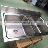 Restaurant Hotel Industrial Kitchen Equipment Custom Stainless Steel Kitchen Sink With Drain Board thumbnail-3