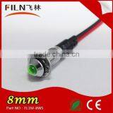 Wenzhou FILN White Lamp 8MM Metal 12V DC Led Signal Automotive Lights Manufacturers With Wire thumbnail-2