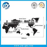 Wholesale world map wall sticker with high quality