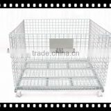 Stackable folding storage rack and galvanized steel Wire Storage Cage / Warehouse Cage