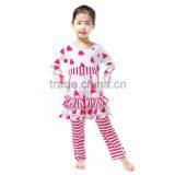 Beautiful Children Multi-colors Ruffle Watermelon Print Persnickety Clothing Set Girls Boutique Tops thumbnail-2
