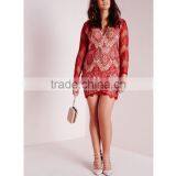 Women Plus Size Offical Lady Dress Long Sleeve in One Piece thumbnail-1